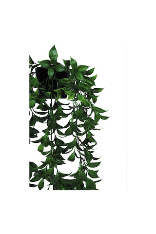 Yapay Çiçek Siyah Saksılı Sarkan Bitki FEJKA Yeşil