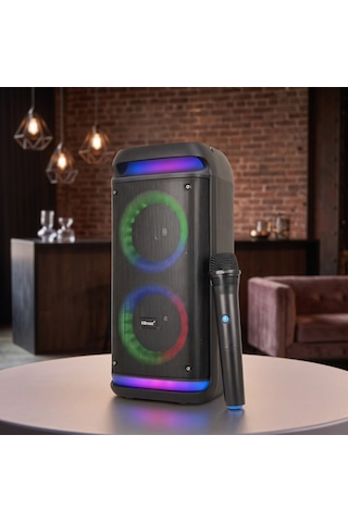 Kts-2089 Rgb Işıklı Taşınabilir Bluetooth Hoparlör - Şarjlı Parti Höpörlör