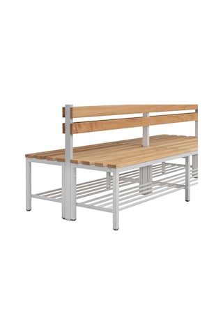 Ayakkabılıklı 6 Ayaklı Çift Taraflı Bank, Kanca Şeritli Bank, 18 Kanca, 200x85x170 Cm, Spor Bankı