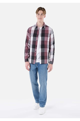 Colin's Colins Regular Fit Shirt Neck Kareli Erkek Pembe Uzun Kol Gömlek Cl1064635 Q1.v1 Dup Pembe