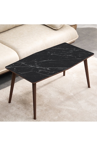Vovvahome Vega Mdf Ahşap Orta Sehpa - Siyah Mermer