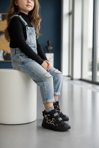 Muggo Paws Kelebekli Çift Cırtlı Kız Bebek Ve Çocuk Bot Leopar