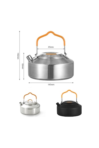 Mufunye Kamp Su Kaynağı, Taşınabilir Çay Kahve Kazanı - Paslanmaz Çelik, Kolcu Çok Renkli