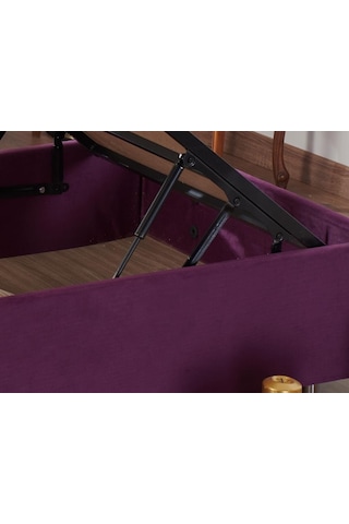 Nironyatak Niron Violet Baza Ve Başlık Seti 120X200 Cm Tek Kişilik Sandıklı