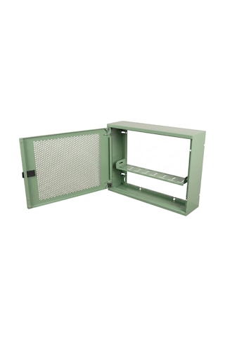 Alfafonet Wifi Box 450 Duvar Tipi Modem Ve Wifi Kutusu 450x120x350 Mm Yeşil Perfore Metal Kapak Montajlı