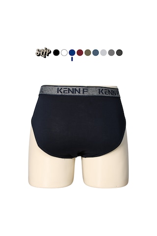 Kp Erkek Düz Pamuklu Lacivert Boxer Slip Boxer Lacivert
