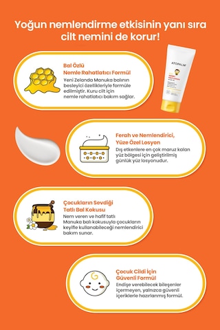 Çocuklar İçin Yoğun Nemlendirici Ve Besleyici Yüz Losyonu Atopalm Honey Face Lotion Kids
