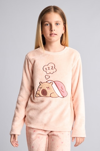 Defacto Figür Baskılı Welsoft Pelüş 2li Pijama Takımı Kız Çocuk H9519a826wnpn684 Pembe-pn684