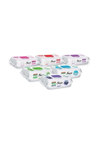 Sleepy Easy Clean Yüzey Temizlik Havlusu & Mendili Doğa-çiçek Serisi 6x100 Karma Paket Beyaz