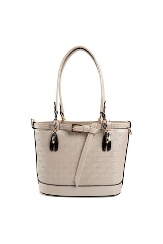 Silver Polo Sp1155 Kadın El Çantası Logolu Bej-s.bej