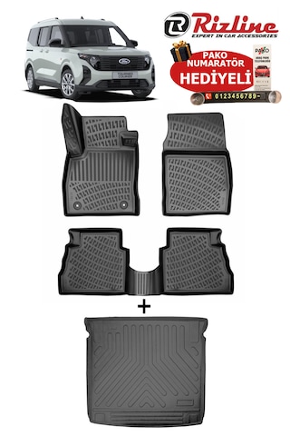 Ford Tourneo Courier 2024-2026 Havuzlu Paspas Ve Bagaj Havuzu Seti