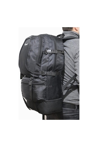 Galb Leather Buyuk Boy Koruklu Dagci Su Gecirmez Sirt Cantasi 55+10 siyah