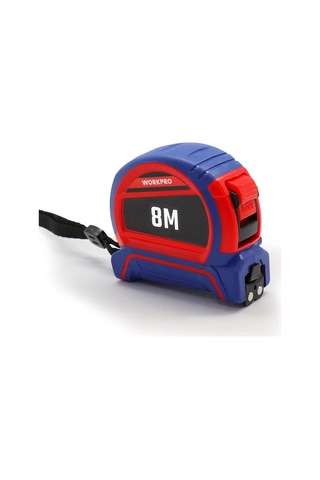 Workpro Wp261044 8mx25mm Naylon Kaplama Sarı Çift Taraflı Manyetik Çelik Şerit Metre Standart