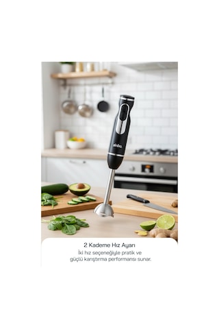 Sinbo SHB-7513 500 W Paslanmaz Çelik Bıçaklı El Blenderı