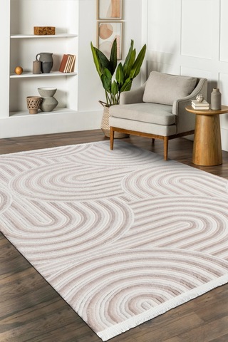 Volora Halı Koleksiyonu Yumuşak Dokulu, Modern İnce Form, Tozumaz Ve Kolay Temizlenebilir Krem - Bej