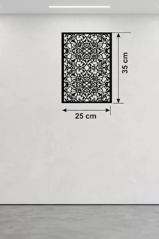 Floral Mandala Desenli Ahşap Duvar Tablosu - 25x35 Cm Lazer Kesim Dekoratif Pano Renkli