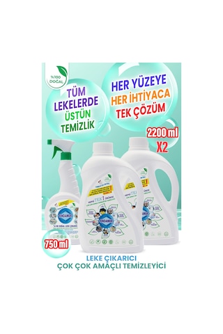 %100 Doğal Bitkisel Çok Çok Amaçlı Konsantre Temizleyici Ve Leke Çıkarıcı Seti