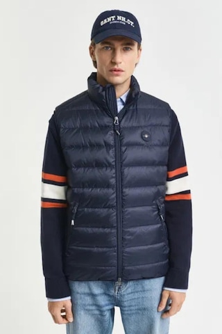 Gant Erkek Lacivert Regular Fit Dik Yaka Kaz Tüyü Yelek-11141 Lacivert