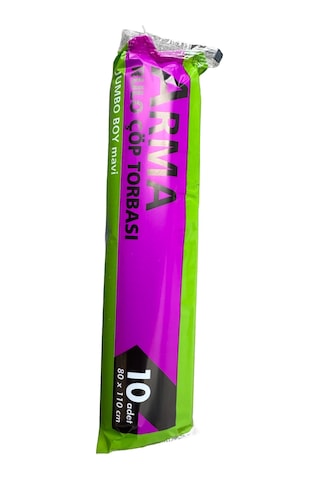 Arma Jumbo Boy 90 Lt. Mavi Çöp Torbası Poşeti - 80 X 110 Cm / 10 Adetlik 3 Rulo
