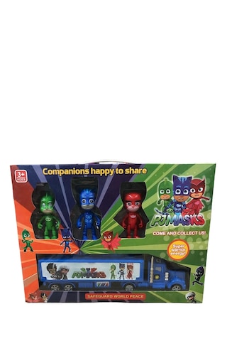 3 Lü Pjmasks Pj Maskeliler Tırlı Figürlü Karakter Figür Set