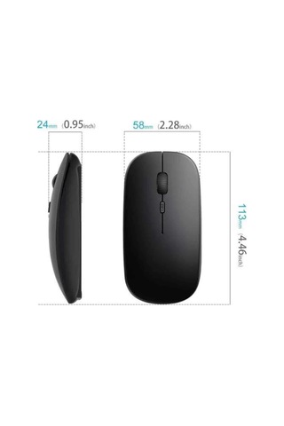 Mey Najmaddin Siyah Wireless Kablosuz Sessiz Mouse Bluetooth Bağlantılı Najmaddin Belirtilmemiş