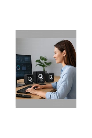 D23 Ses Sistemi Ft-202bt 2+1 Ses Sistemi Kumandalı Bluetooth Hoparlör Tv/pc/telefon Uyumlu Usb Speaker Fm Radio Kart Okuyucu 3.5mm Jack Girişli Usb Beslemeli Speaker