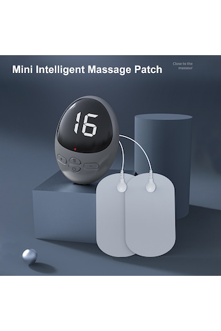 Xindoker Portatif Ems Elektrikli Boyun Masaj Cihazı - 6 Mod 16 Seviye Güç, 600mah Şarjlı, Mavi + 2 Adet Yama, İngilizce Paket Mavi