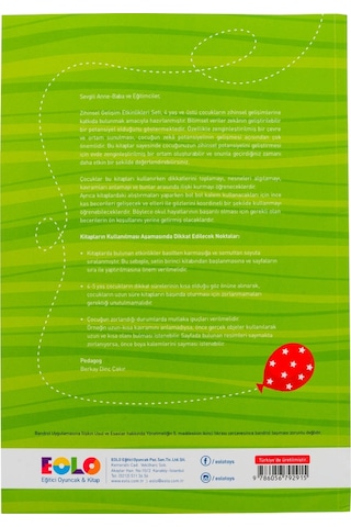 Eolo Yayınları 4+ Yaş Zihinsel Gelişim Etkinlikleri – Seviye 1
