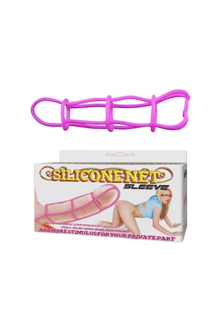 Hızlı Express Baile Net Sleeve Süper Kalite Silikon Penis Kılıfı Fantezi Penis Kafesi