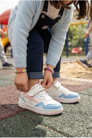 Fort Cool Shark Anatomik Rahat Sneaker Kız Çocuk Ayakkabı Pudra