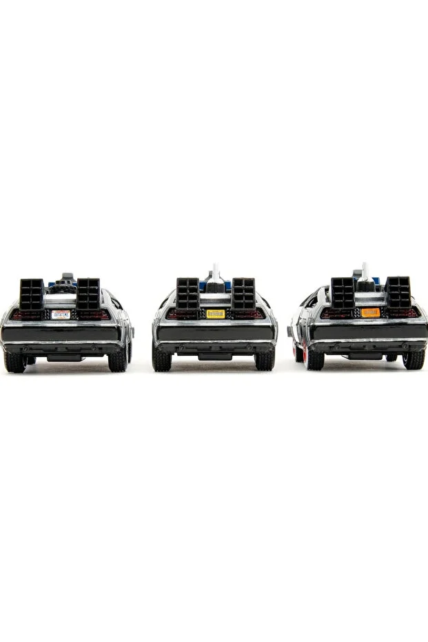 Back To The Future Geleceğe Dönüş Film Araçları 3 Lü Diecast Set Gri