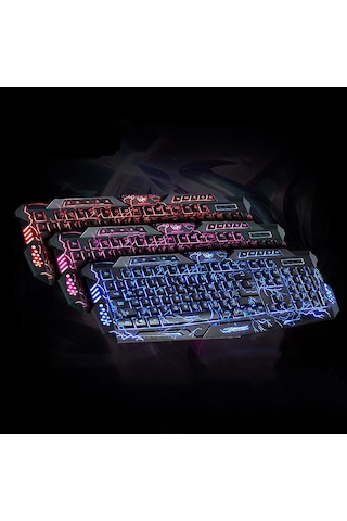 Xindoker Oyun Klavyesi - Çok Renkli Led Aydınlatmalı, Ergonomik Tasarım, 19 Tuş Çakışmasız