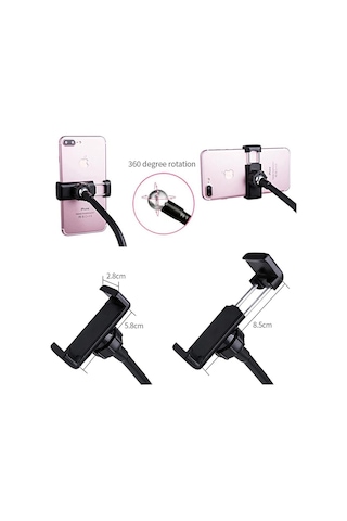 Telefon Tutucu Tripod Masa Lambası Youtuber Tripodu Usb-Led Işık