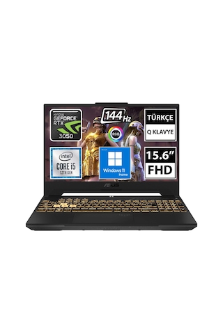 Asus Tuf Gaming F15 FX507ZC4-HN081W i5-12500H 8 GB 512 GB SSD RTX3050 15.6" FHD W11H Dizüstü Bilgisayar