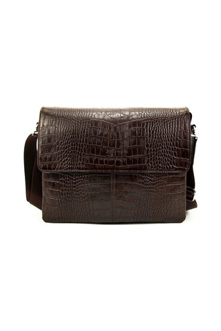 Erkek Çanta Kroko Kahve Hakiki Dana Deri Kangaroo Kıngdom 2055Ck