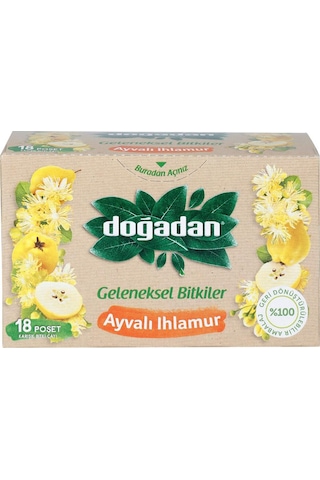 Doğadan Geleneksel Bitkiler Ayvalı Ihlamur Karışık Bitki Süzen Poşet Çay 18'li