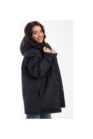 Spor Kadın Polarlı Su Ve Rüzgar Geçirmez Kapüşonlu Kışlık Mont & Kaban & Parka-201 Taş
