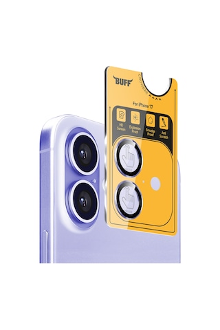 Buff Apple Uyumlu iPhone 17 Metal Kamera Lens Koruyucu Purple Mor