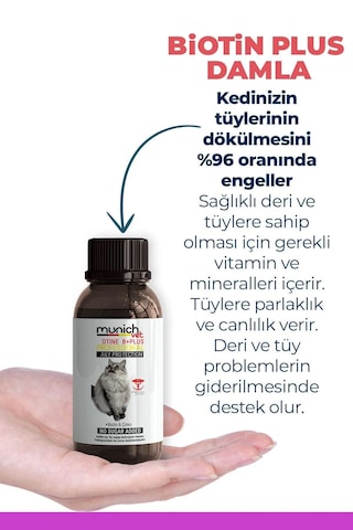 Munich Vet 2'li Set Biotin Plus Tüy Damlası 50 ML & Malt Pasta 100 G