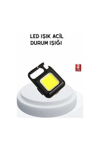 Mini 800 Lümen Led El Feneri Usb Şarjlı, 3 Kademeli Işık, Şişe Açacaklı Taşınabilir Tasarım