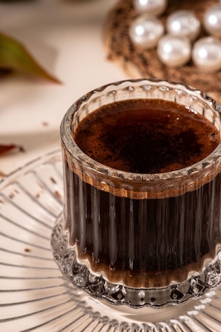 Mest 12 Parça 6 Kişilik Cam Kahve Fincan Seti 125 Cc - Zarif Tasarım Şeffaf