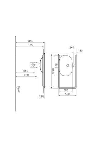 VitrA Equal 100 CM Beyaz Etajerli Lavabo 7243B403-0001