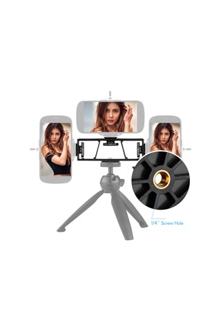 Singree 3'lü Akıllı Telefon Braketi - Profesyonel Canlı Yayın Ve Video Çekim İçin Çok Amaçlı Tripod Adaptörü