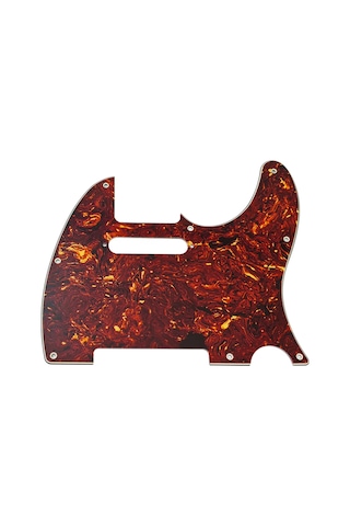 Telecaster Uyumlu Elektro Gitar Pickguard 8 Delikli Kırmızı Alev Desenli