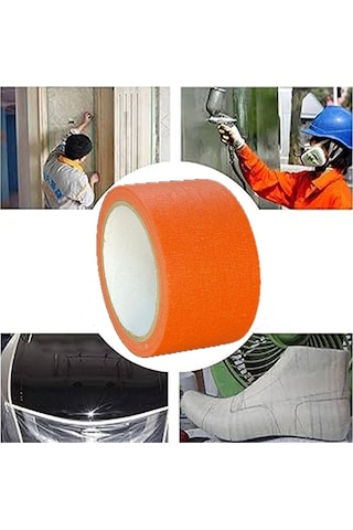 Renkli Maskeleme Kağıt Bant Boya Bandı 50mmx20mt Turuncu
