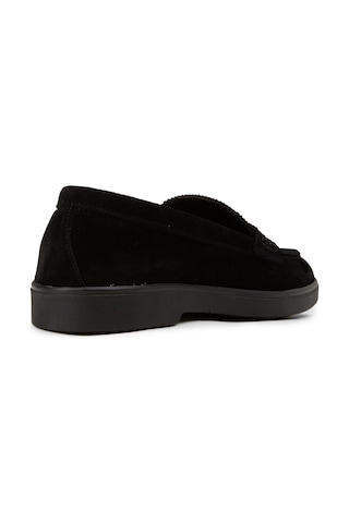 Deery Kadın Hakiki Süet Siyah Loafer Ayakkabı - 02038zsyhc02