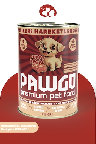 PAWGO Pupy Regal Kuzu Etli Premium Yavru Mini Irk Mini Parça Etli Köpek Maması 415 G