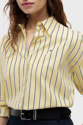 Tommy Hilfiger Poplin Çizgili Boxy Gömlek Kadın Gömlek Ww0ww49940 0fr Sarı