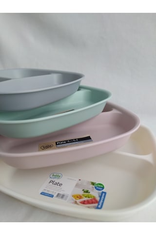 4 Adet Kahvaltı Tabağı 3 Bölmeli Tabak