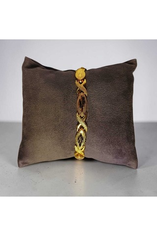 22 Ayar Altın Kaplama Markiz Model Klasik Bileklik - 20 Cm Gold